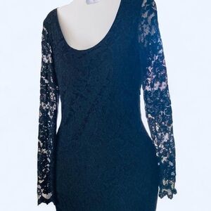Arden B Elegant Black Lace Dress S